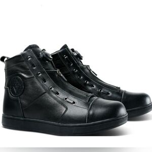 Men's RSD Roland Sands F@#k Luck Shoe Black Leather Size 11